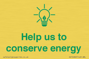 Help us to conserve energy 